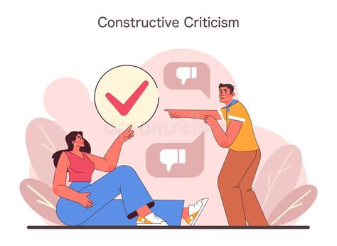 Constructive Criticism Concept Flat Vector Illustration Stock Vector