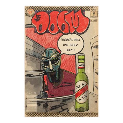 MF Doom One Beer Comic Poster – Aesthetic Wall Decor