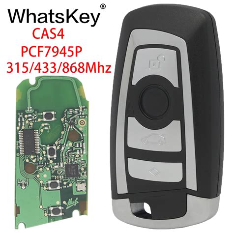 Whatskey Mhz Pcf P Chip Cas Smart Remote Car Key For Bmw