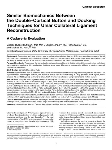 Pdf Similar Biomechanics Between The Doublecortical Button And