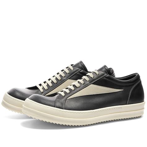 Rick Owens Vintage Low Sneaker Black White End Us