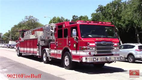 Beverly Hills Fire Dept Truck 4 Responding YouTube