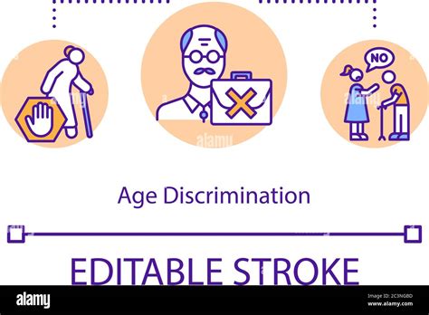 Icono De Concepto De Discriminación Por Edad Imagen Vector De Stock Alamy