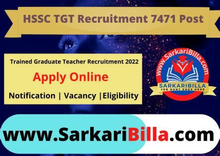 Haryana Hssc Tgt Recruitment