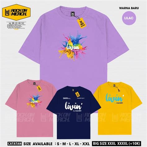 Kaos Baju Distro Bank Mandiri Digital Livin By Mandiri With Logo Bumn