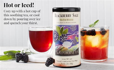 Amazon The Republic Of Tea Gourmet Blackberry Sage Black Tea