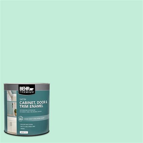 BEHR PREMIUM 1 Qt 470A 2 Seafoam Pearl Satin Enamel Interior Exterior