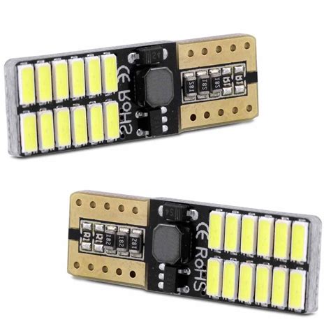 Kit Par De Lampadas Super Led Premium Pingo T W W Leds Smd