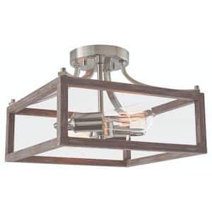 Hampton Bay Boswell Quarter In Light Brushed Nickel Farmhouse