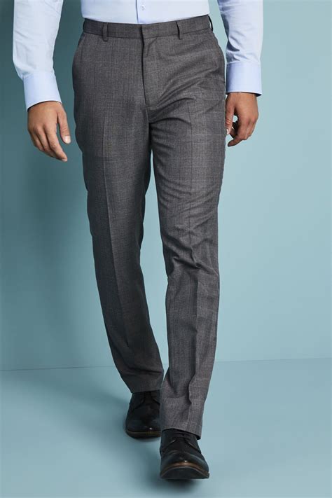 Alderley Mens Suit Trousers Tailored Fit Tall Length Grey Check