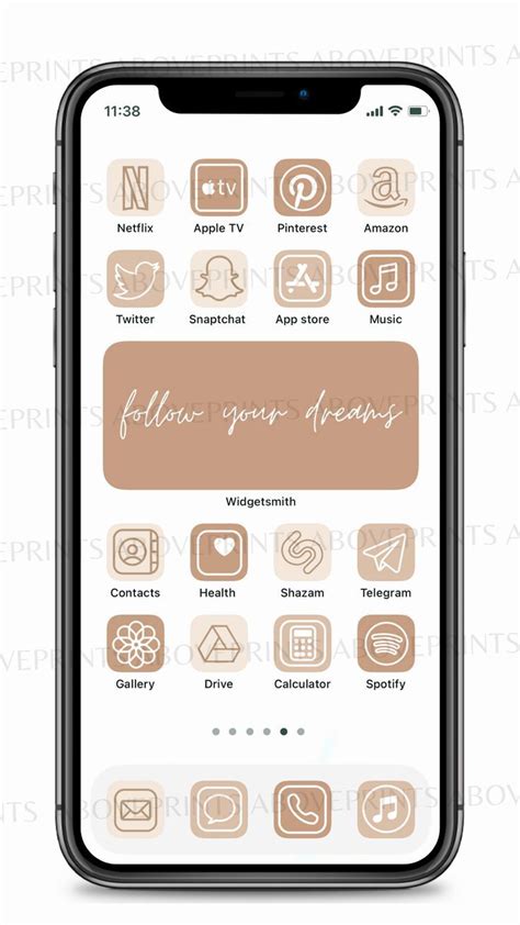 Aesthetic Boho Ios App Icons Beige Cream App Icons Pack Iphone