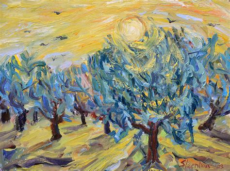 Sun Colliding Into The Olive Trees Art In Provence