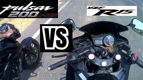 Yamaha R Vs Pulsar Ns Highway Battle Youtube