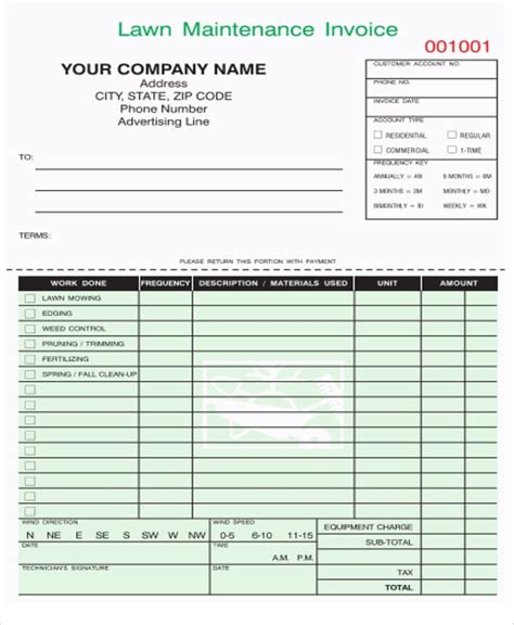 10 Maintenance Invoice Templates Free Sample Example Format