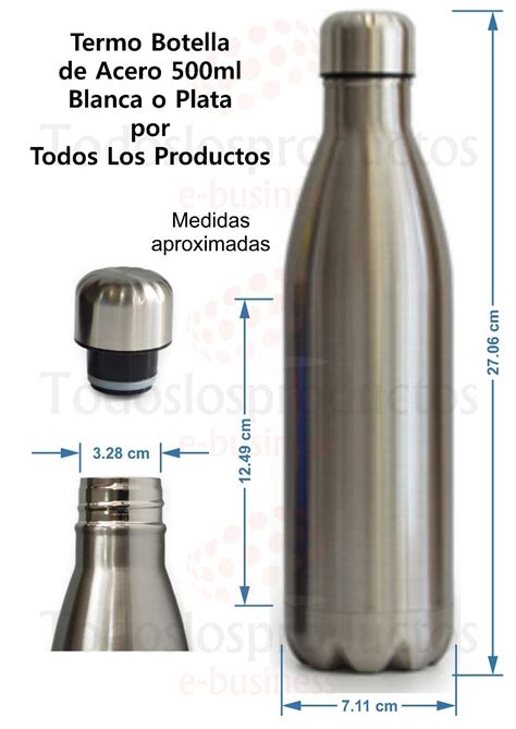 Termo Botella Aluminio Doble Pared 500ml Sublimacion 2 Pack 42000