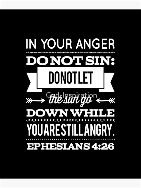 God Inspiration Ephesians 426 In Your Anger Do Not Sin Do Not Let