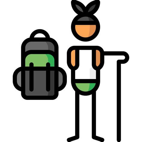 Backpack Puppet Characters Lineal Color Icon