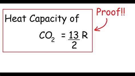 Derivation Of Heat Capacity Of Co2 From Maxwell S Energy Distribution Youtube