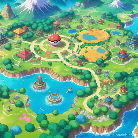 Pokemon Geographical Map Stable Diffusion Online