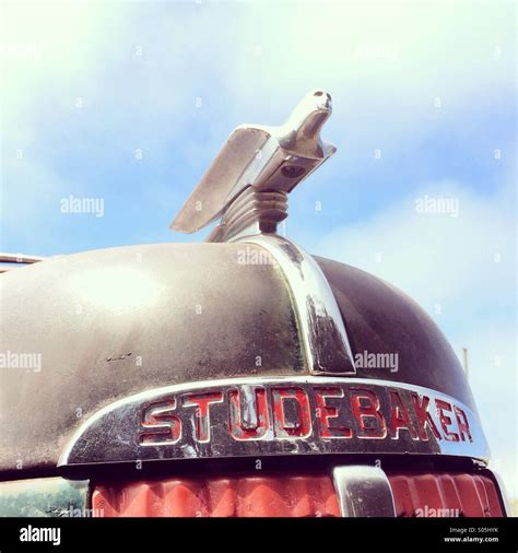 Studebaker Truck Hood Ornament Stock Photo Alamy