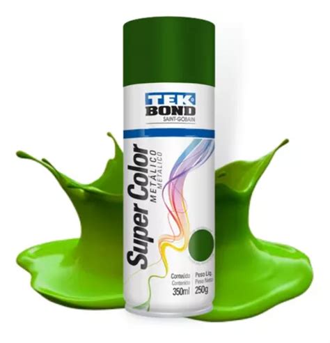 Tinta Spray Tek Bond Verde Metalico Super Color Ml G