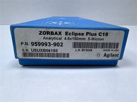 Agilent HPLC Column ZORBAX Eclipse Plus C18 959993 902 Heart Of