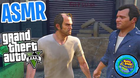 ASMR Gaming GTA 5 Story Mode Part 18 Relaxing Gum Chewing