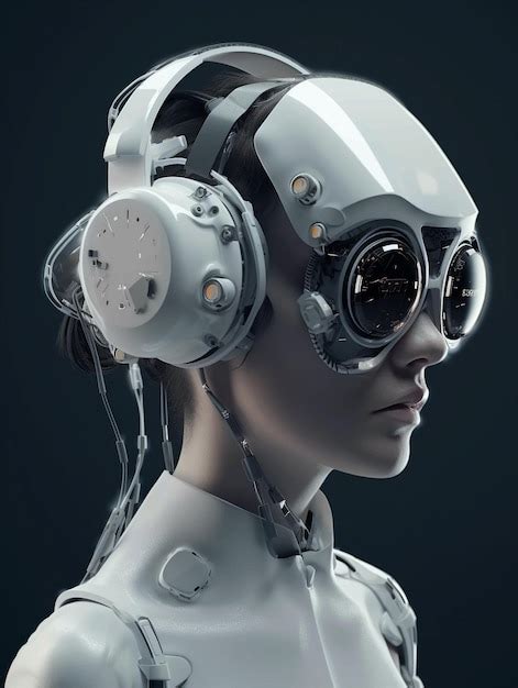 Premium Ai Image A Futuristic Cyborg Robot With Headphones And Vr Glasses