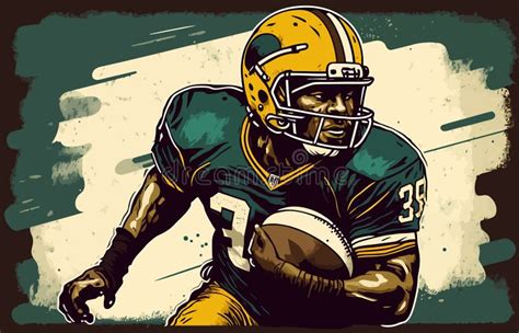 NFL Team Striker Illustration. Retro Style, Poster, Banner Stock ...