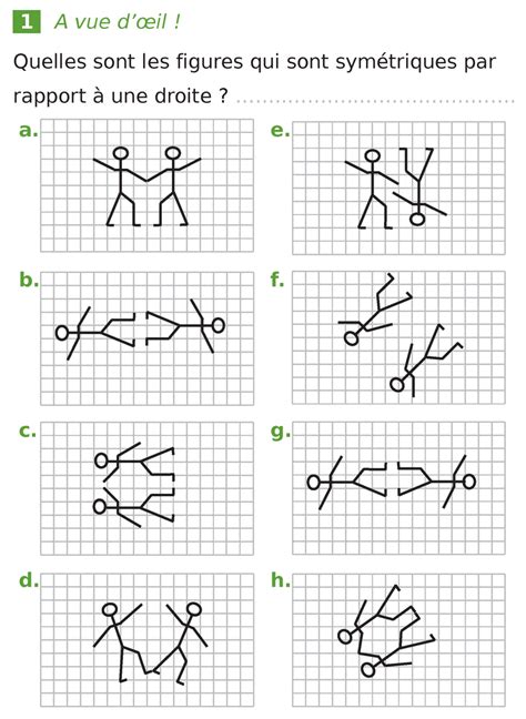 Symétrie axiale Reconnaître et dessiner Exercice n1