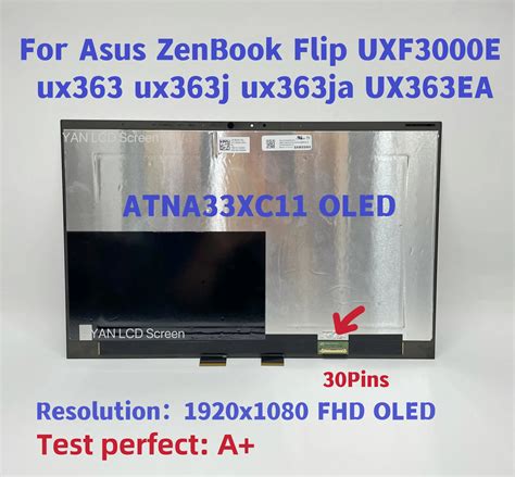 13 3 For ASUS ZenBook Flip UXF3000E UX363 Ux363ja LCD Touch Screen