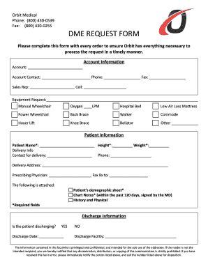 Dme Request Form Fill And Sign Printable Template Online