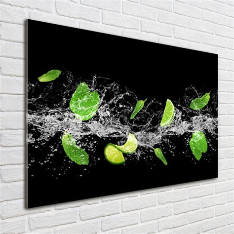 Ebern Designs Lime With Mint Unframed Art Prints On Glass Wayfair Co Uk