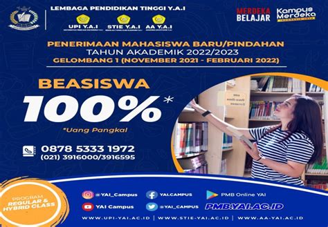 Pendaftaran Mahasiswa Baru Tahun Akademik 20222023 Yayasan Administrasi Indonesia