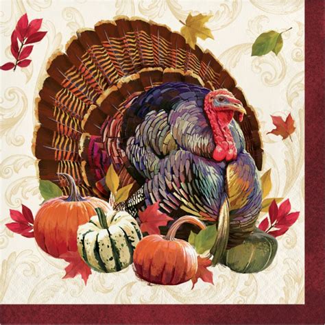 Thanksgiving Turkey 3 Ply Dinner Napkins Party At Lewis Elegant Party