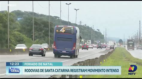 Movimento intenso nas rodovias de Santa Catarina marca o início das