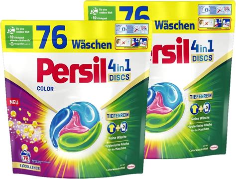 Persil 4in1 Color DISCS 152 WL 2 X 76 Waschladungen Waschmittel Mit