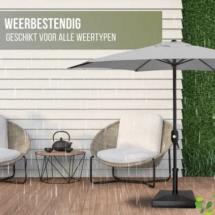 Gardenz Parasolvoet Vulbaar Liter Cm Vierkant Zwart