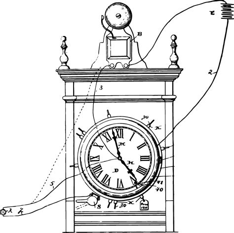 Electric Energy Clock, vintage illustration. 35070145 Vector Art at ...