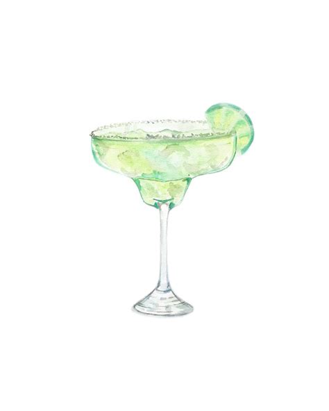 Margarita Watercolor Digital Download Etsy