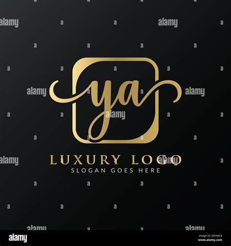 Ya Logo Design Vector Template Initial Luxury Letter Ya Vector