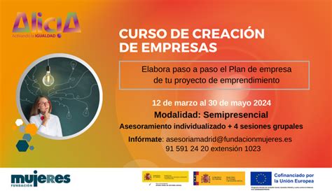 Curso De Creación De Empresas En Madrid Fundación Mujeres