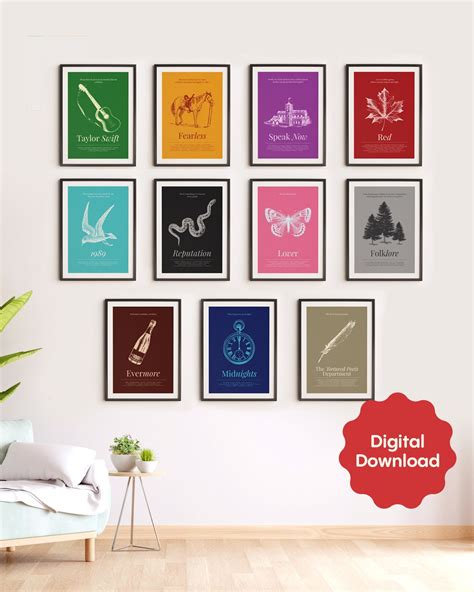 Swiftie Gift Set Of 11 Digital Printable Album Wall Art Print Fearless