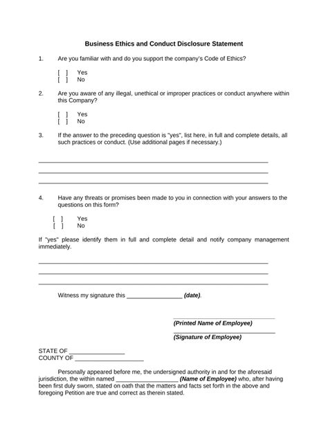 Affiliated Business Disclosure Template