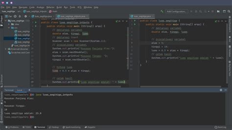 Membuat Code Sederhana Menghitung Luas Segitiga Menggunakan Java N Ide