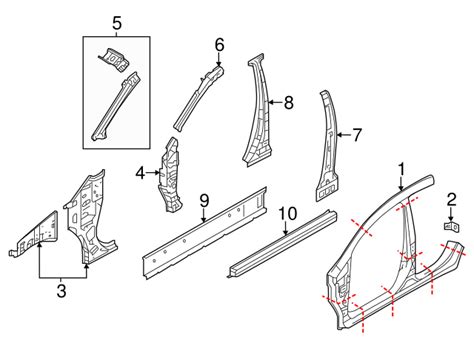 2014 2016 Nissan Versa Note Hinge Pillar Reinforced Passenger Side