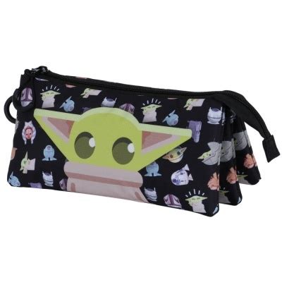 Porta lápis Baby Yoda The Mandalorian Star Wars triplo Brinquedos e