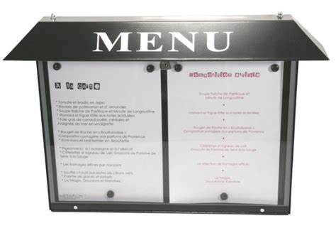 Porte menu extérieur lumineux pour restaurant Commandez sur Techni