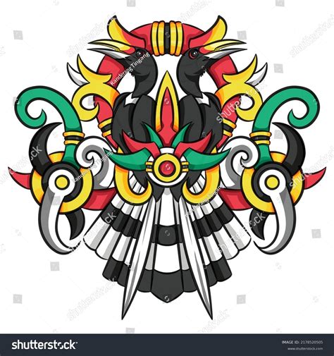 5 Dayak Tribe Motif Tingang Images Stock Photos And Vectors Shutterstock