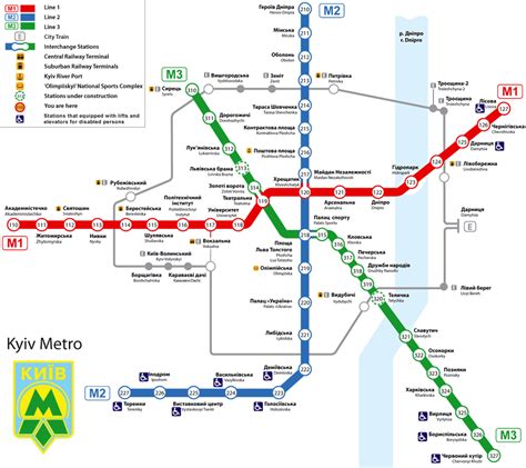 Kiev metro map